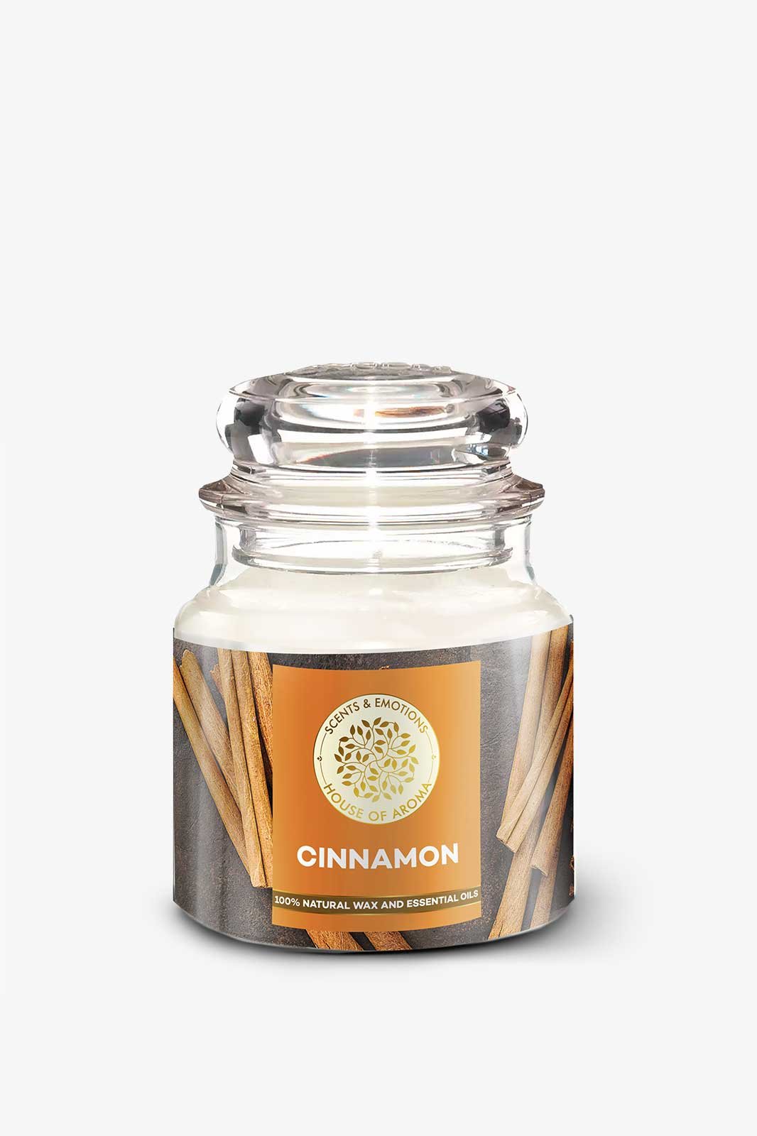 Cinnamon Natural Scented Candle, Cinnamon aromatherapy candle, Essential oil candles, beeswax candles, Cinnamon candle fragrance, cinnamon essential oil candles, House of Aroma