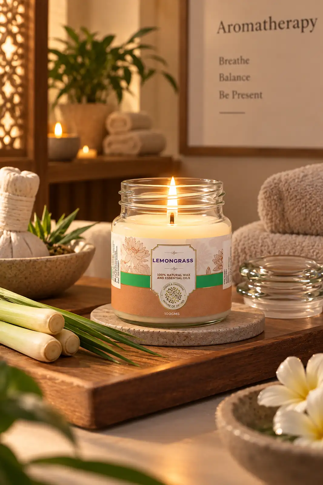 Aromatherapy candles combo pack, Cinnamon scented candle, Lemongrass scented candle, natural aromatherapy candles, scented candle gift set