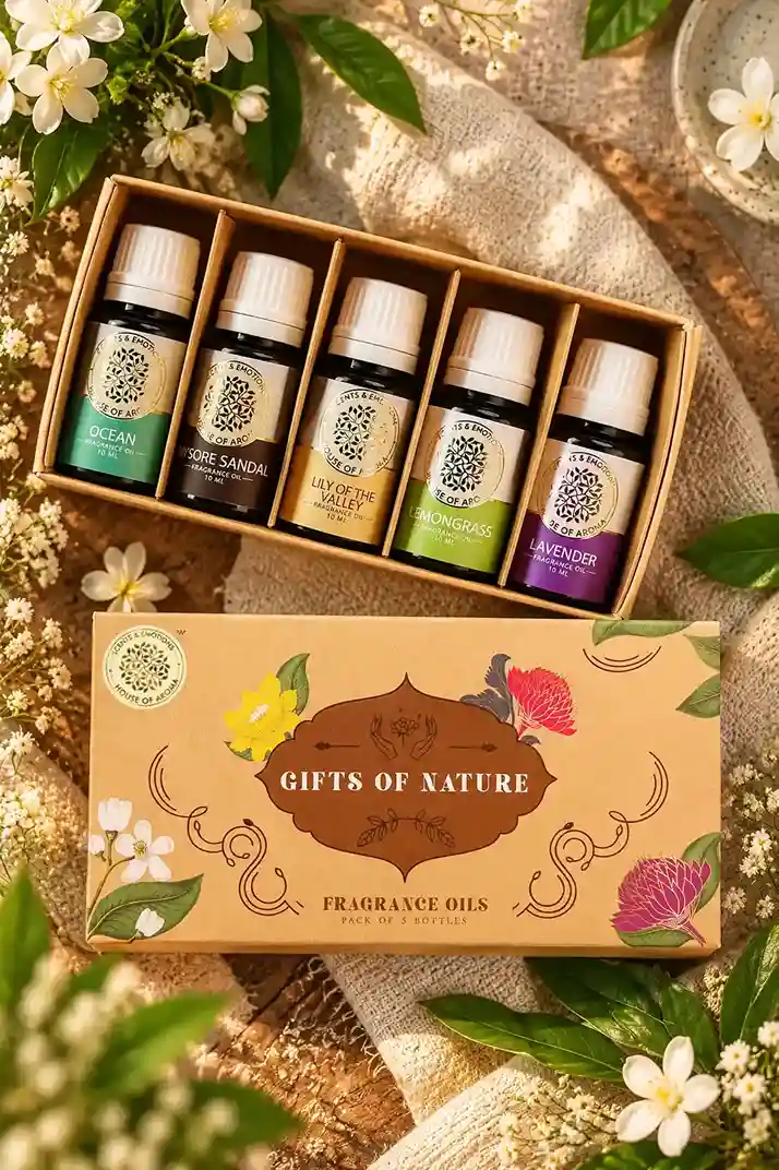 Fragrance oil gift set, aromatic fragrance oils, fragrance oil combo pack, essential fragrance oils, fragrance oils gift box