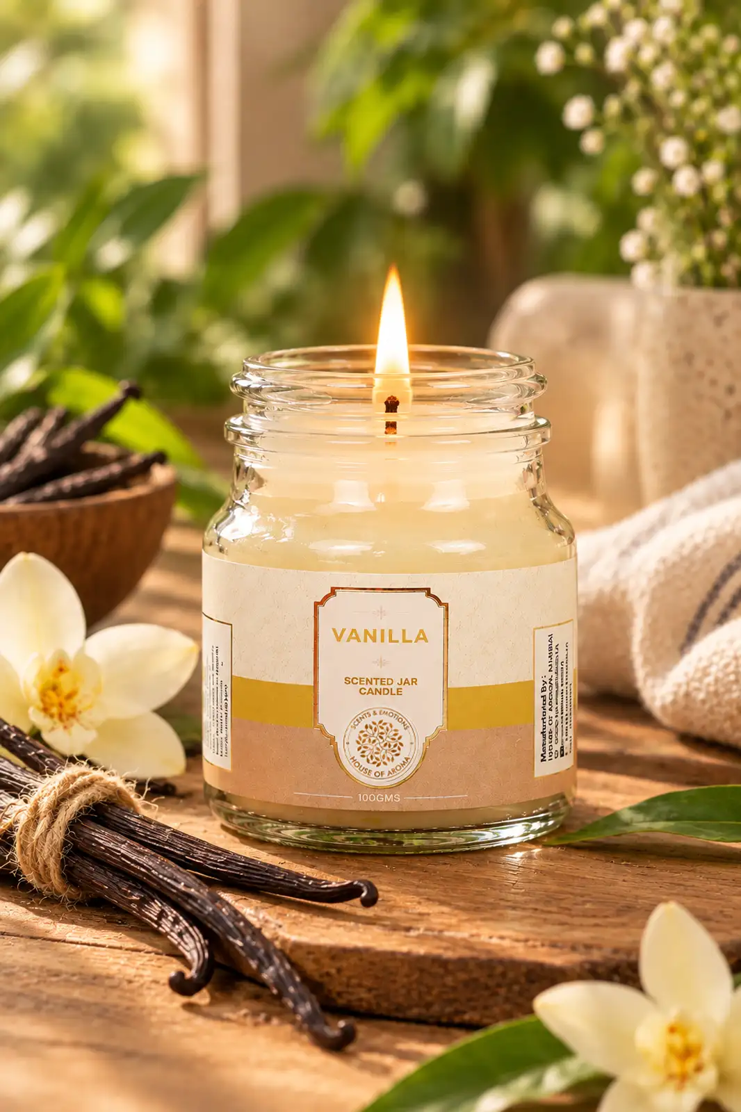 Lemongrass vanilla candles, decorative scented candles, bell jar candle set, scented candle combo, home fragrance candles