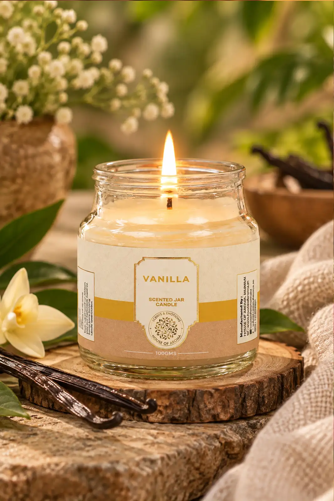 Romantic candles combo pack, Floral Bell Jar Candle, Vanilla Bell Jar Candle, romantic scented candles, scented candle gift set