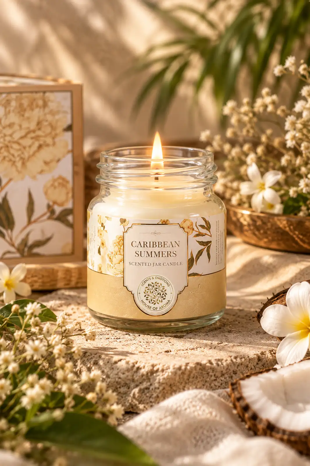 Scented candle gift set, candle gift box, scented jar candle set, floral candle gift pack, luxury candle set