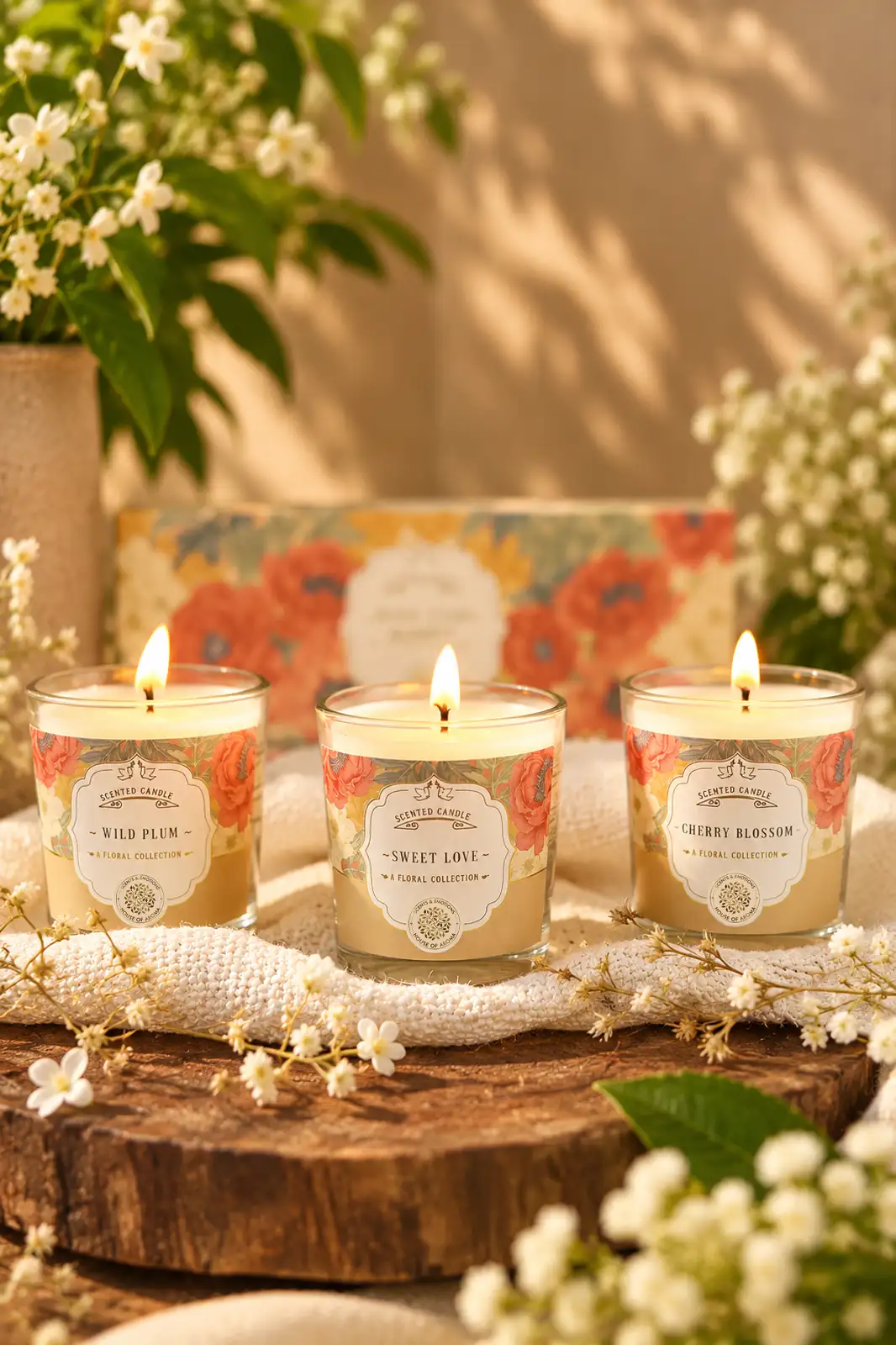 Serenity candles collection, Enchanted Garden candle set, Simple Pleasures candle set, scented candle gift sets, luxury candle collection