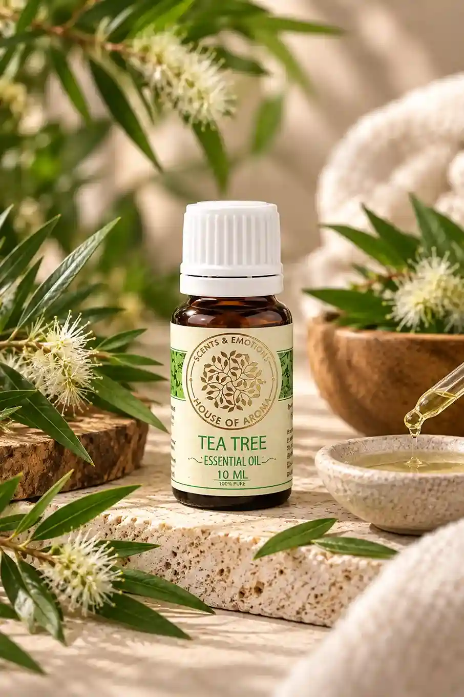 Therapeutic oil combo pack, Peppermint essential oil, Tea Tree essential oil, natural essential oil set, therapeutic essential oil combo