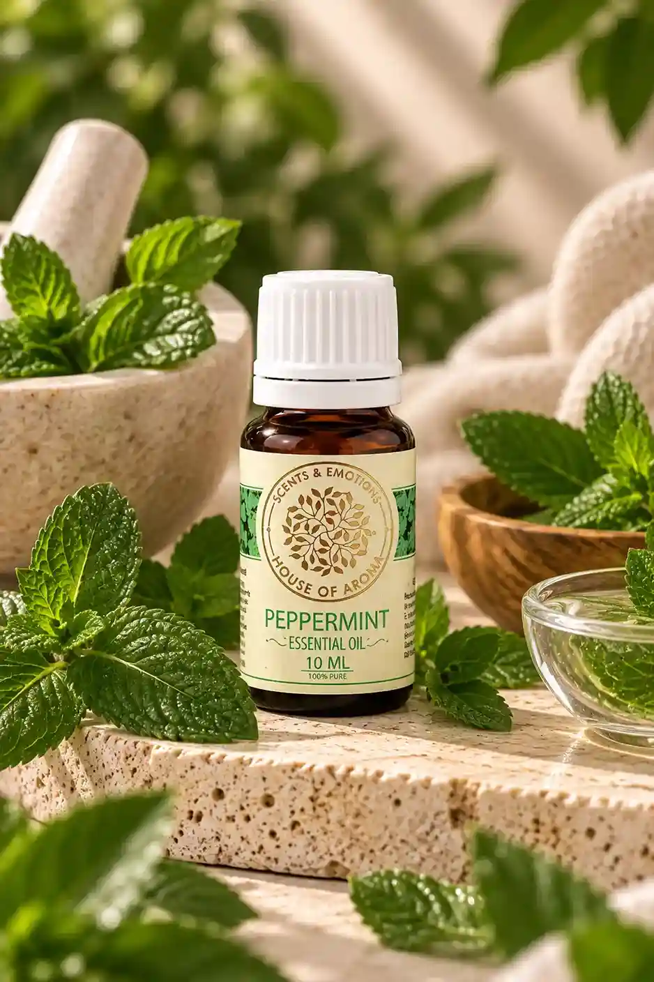 Therapeutic oil combo pack, Peppermint essential oil, Tea Tree essential oil, natural essential oil set, therapeutic essential oil combo
