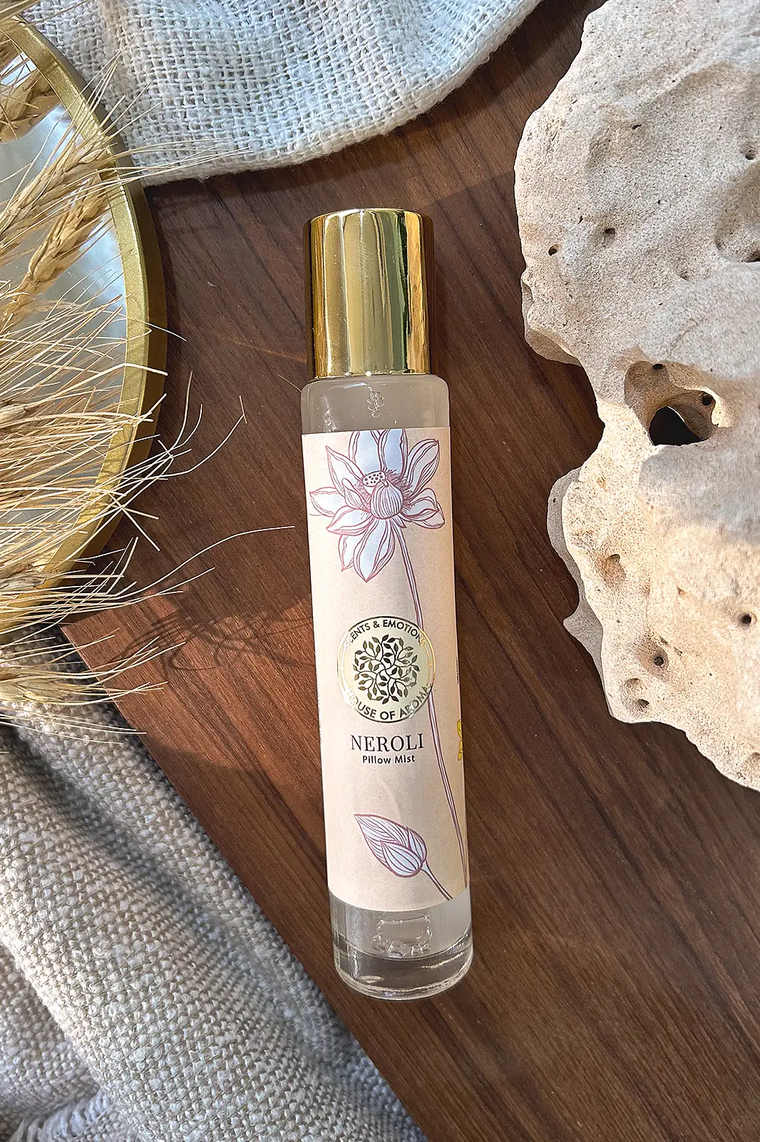 Natural Neroli Pillow Mist Sleep spray, fast sleeping spray, fast sleep spray, sleep spray for adults, instant sleep spray, deep sleep spray buy online, aromatic products, fragrance, pillow mist spray online, fragrance for home