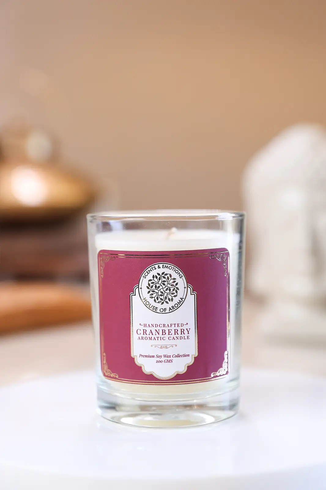 Cranberry Natural Wax Candle Jar, soya wax candle, scented candle, candle with scent, Cranberry Candles, aroma candle, aromatic candle