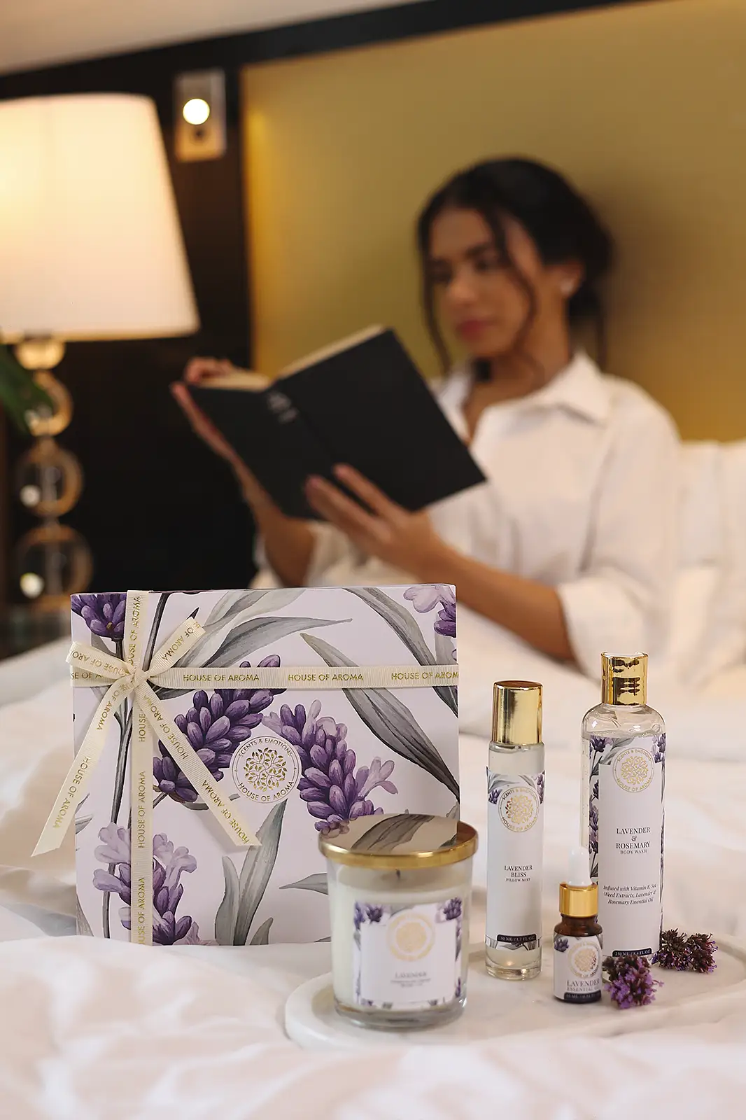 Deep Sleep Edit Gift Set For Festive Hamper Boxes For Relaxing Deep Sleep Edit Gift Set, festive hamper boxes, aroma gift set, gift set for relaxing, gift hamper for women, gift box, house of aroma, diwali gift sets, relaxing gifts, gift hamper, diwali gift, stress relief gifts
