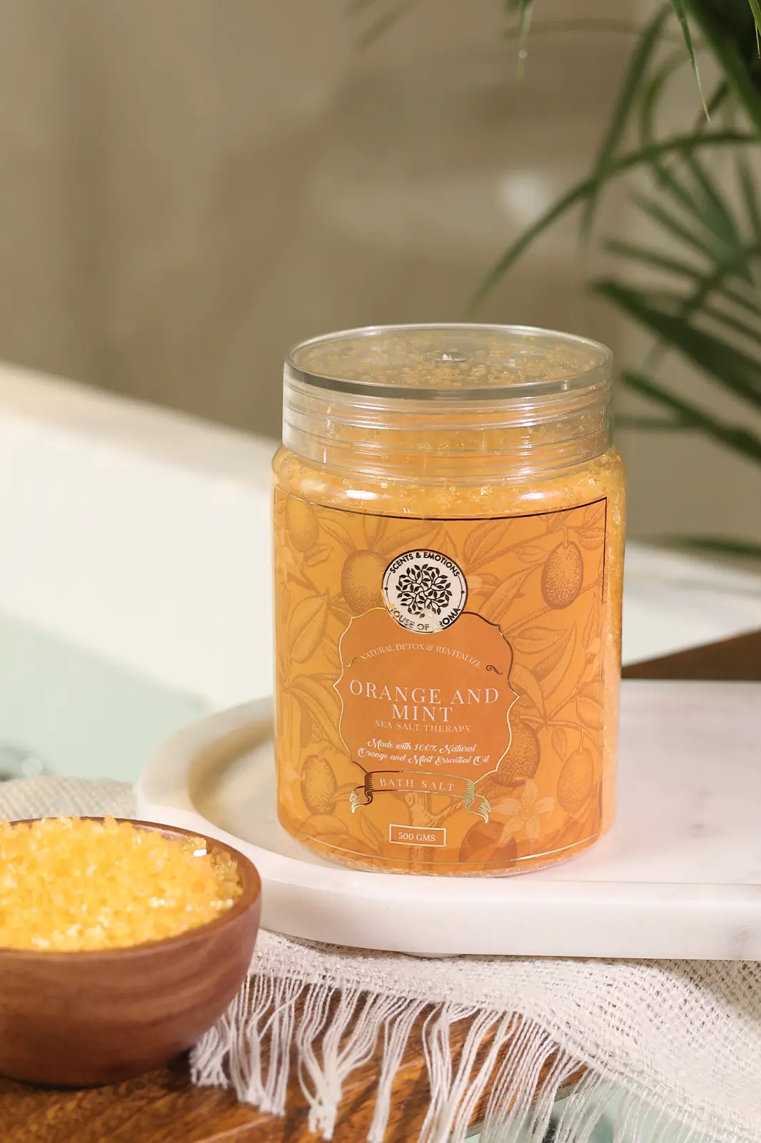 Natural Orange and Mint Bath Salt, Orange Bath Salt, Mint Bath Salt, Bath Salt Scrub, Bath Salt Essential Oil, Bath Products Organic, Body and Bath Products, Refreshing Orange Bath Salts, Peppermint and Orange Essential Oils, Orange Zest and Mint Bath Salts, Self Care Bath Products, Natural Orange and Mint Spa Therapy, High Quality Bath Products, Luxury Bath Products, House of Aroma