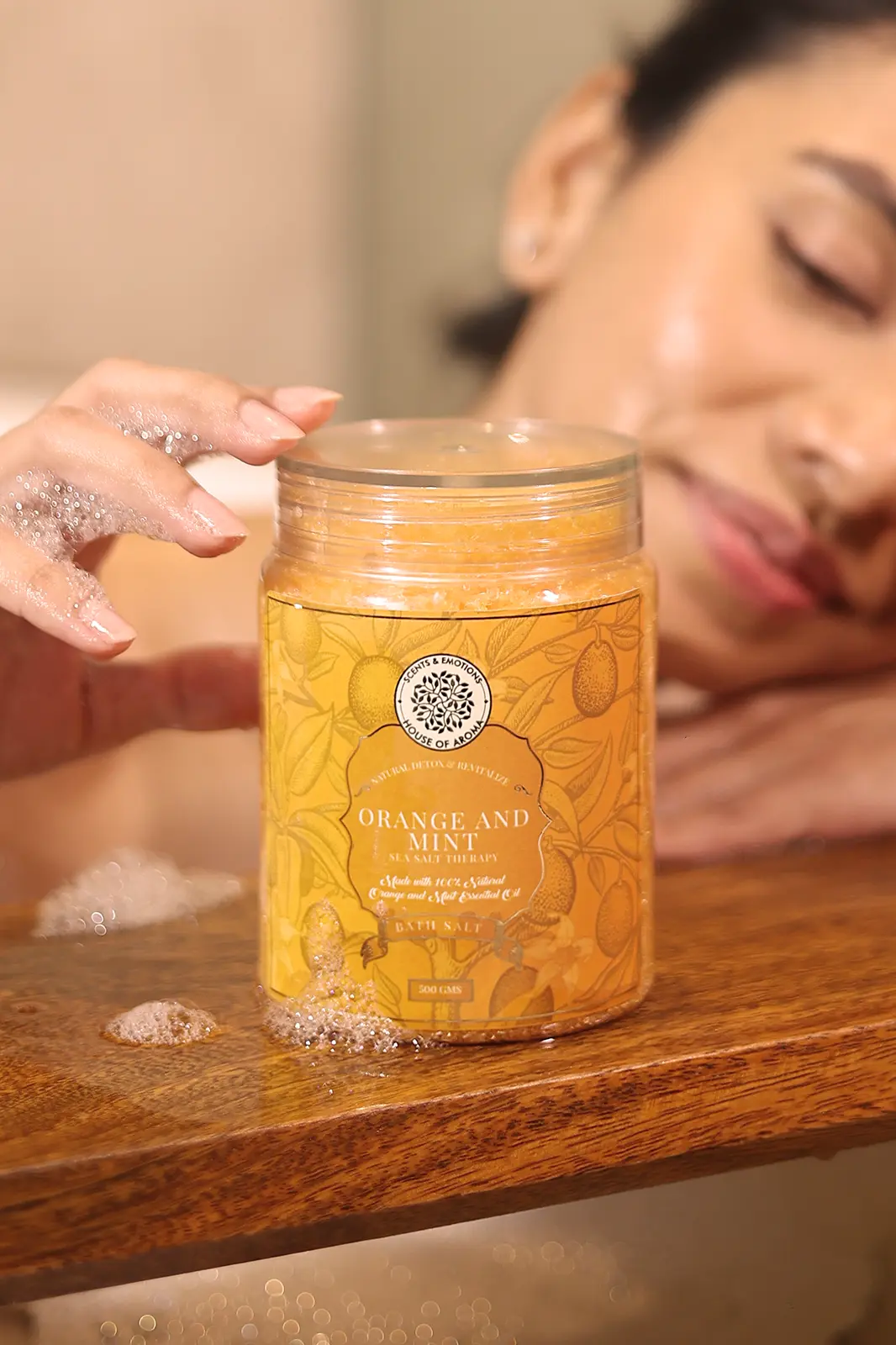 Natural Orange and Mint Bath Salt, Orange Bath Salt, Mint Bath Salt, Bath Salt Scrub, Bath Salt Essential Oil, Bath Products Organic, Body and Bath Products, Refreshing Orange Bath Salts, Peppermint and Orange Essential Oils, Orange Zest and Mint Bath Salts, Self Care Bath Products, Natural Orange and Mint Spa Therapy, High Quality Bath Products, Luxury Bath Products, House of Aroma