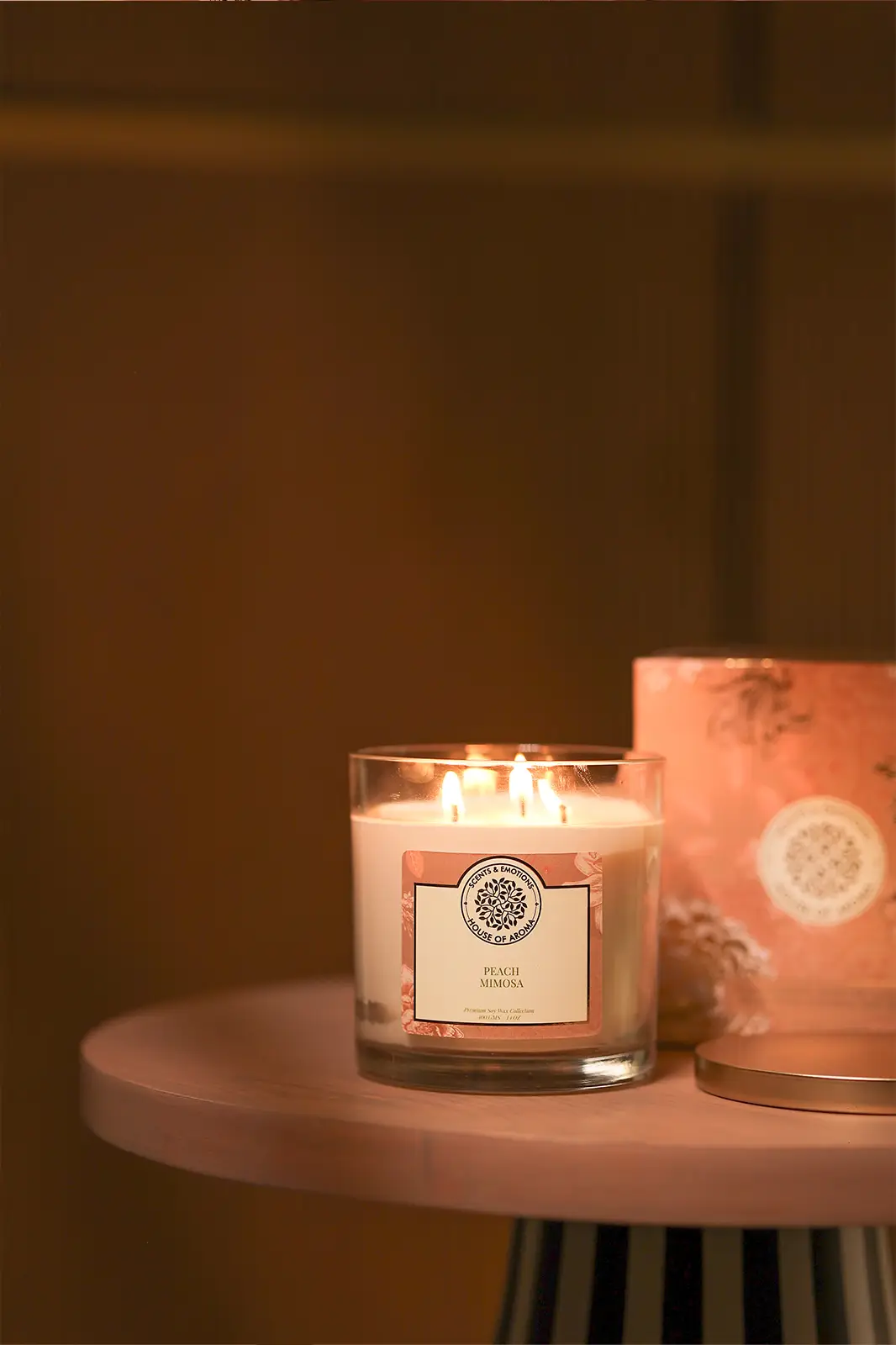 Natural Wax Peach Mimosa Candle 3 Wicks, 3 Wicks Scented Candles, Peach-scented Candles, 3 Wicks Candles, Candle With Fragrance, 3 Wick Jar Candles, Best 3 Wick Scented Candles, Peach Scented Oil, Scent 3 Wick Pillar Candles, Benefits Of 3 Wick Candles, Highly Scented 3-wick Candles, Best Wick For Scented Candles, 3 Wick Soy Wax Candles, Best Fragrance-scented Candles, 3 Wick Aromatherapy Candles, Best Scents For Scented Candles, Peach Candle Fragrance Oil, Best Scents In Candles, Best Peach-scented Candle, Decorative Scented Candles, Candles For Home, Home Decor Candles, Decoration With Candles, Best-scented Candles In India, Candles With Fragrance, Candles For Room Decoration, Home Decor With Candles, Home Decor Candle