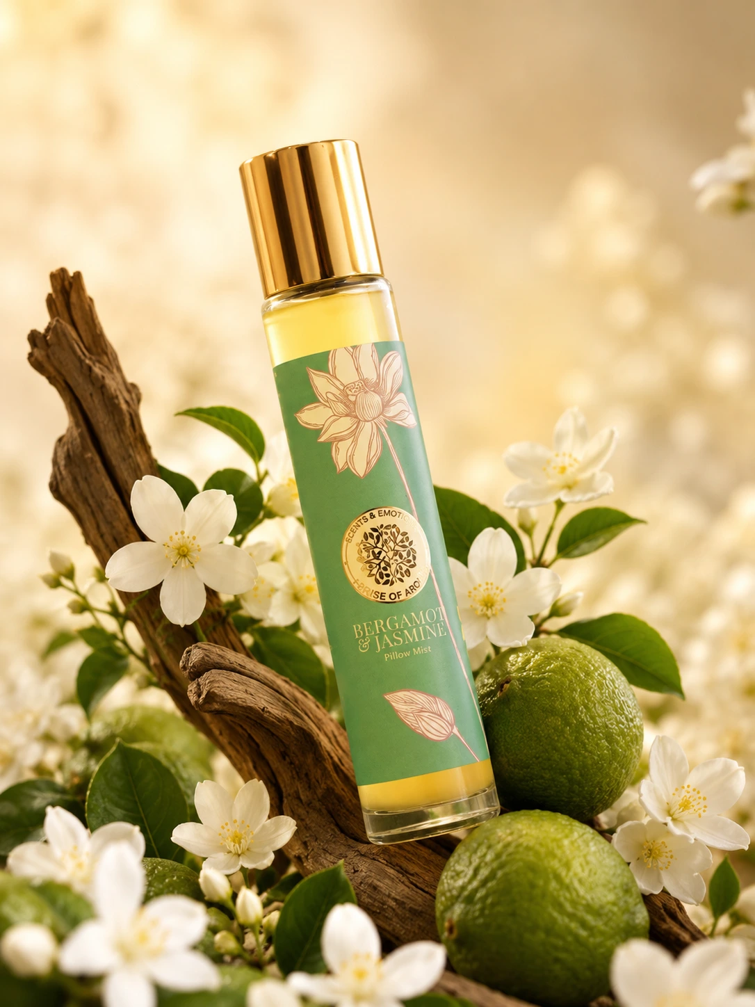 Bergamot & Jasmine botanical concept shot – House Of Aroma